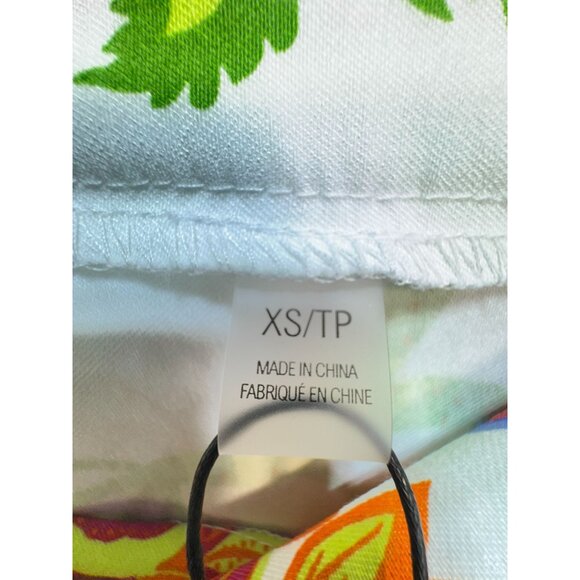 NWT Tahari Womens Floral Cropped Flare Pants Size XS Multicolor Stretch Boho - Picture 5 of 13